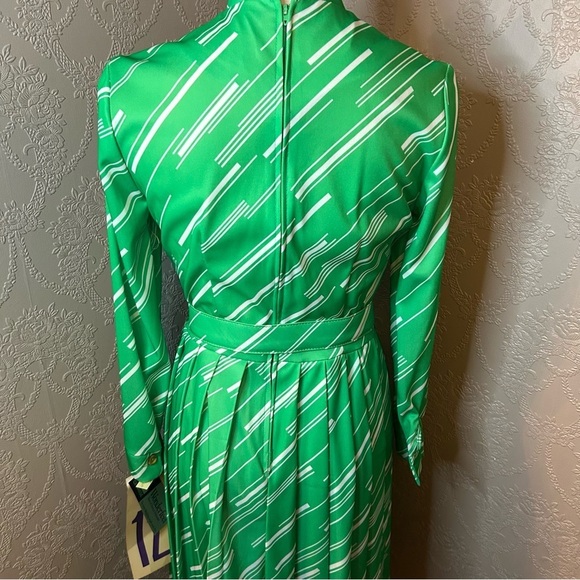 Vintage Murray Meisner 12 dress belt green polyester New NWT - Picture 3 of 8